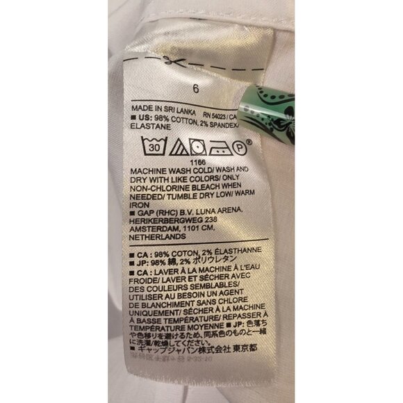 Banana Republic Women's White Button up Long Sleeve Top Size 6 - Picture 6 of 6